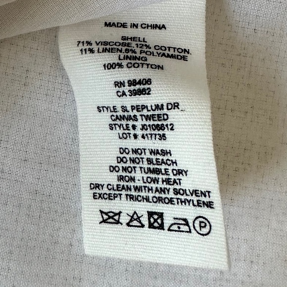 Theory Ivory Linen A-Line Dress - Picture 7 of 10